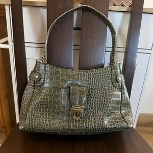 Liz Claiborne Faux Crocodile Handbag